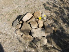 Cairn where ashes are