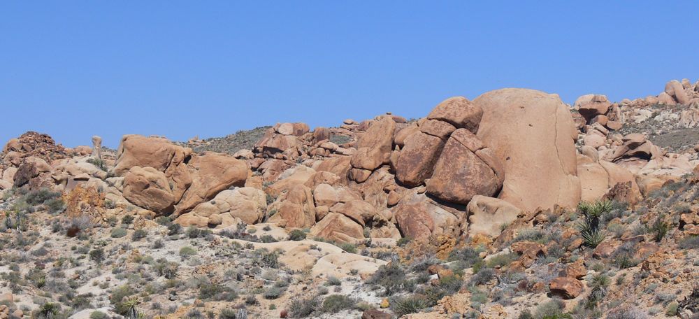 Rock formation to north